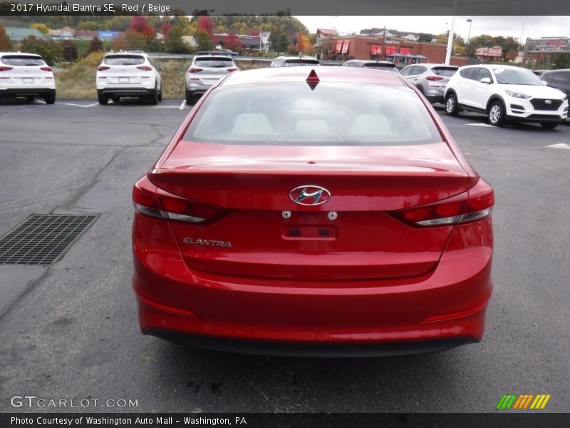 Red / Beige 2017 Hyundai Elantra SE