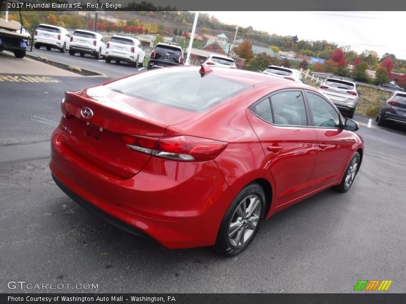 Red / Beige 2017 Hyundai Elantra SE