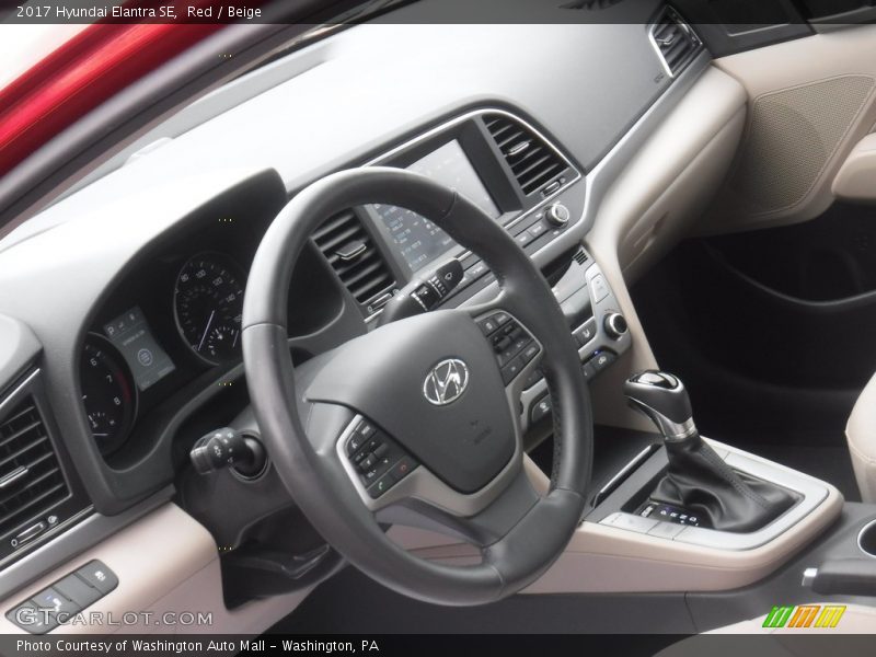 Red / Beige 2017 Hyundai Elantra SE