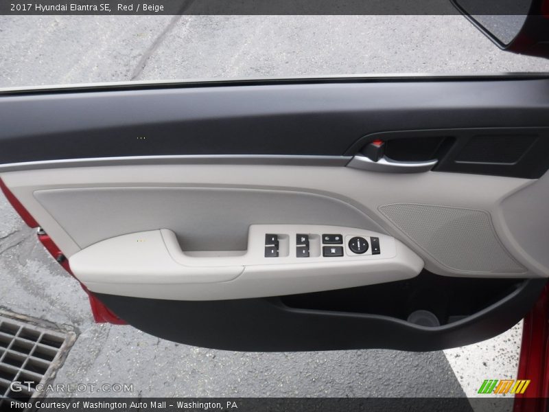 Red / Beige 2017 Hyundai Elantra SE