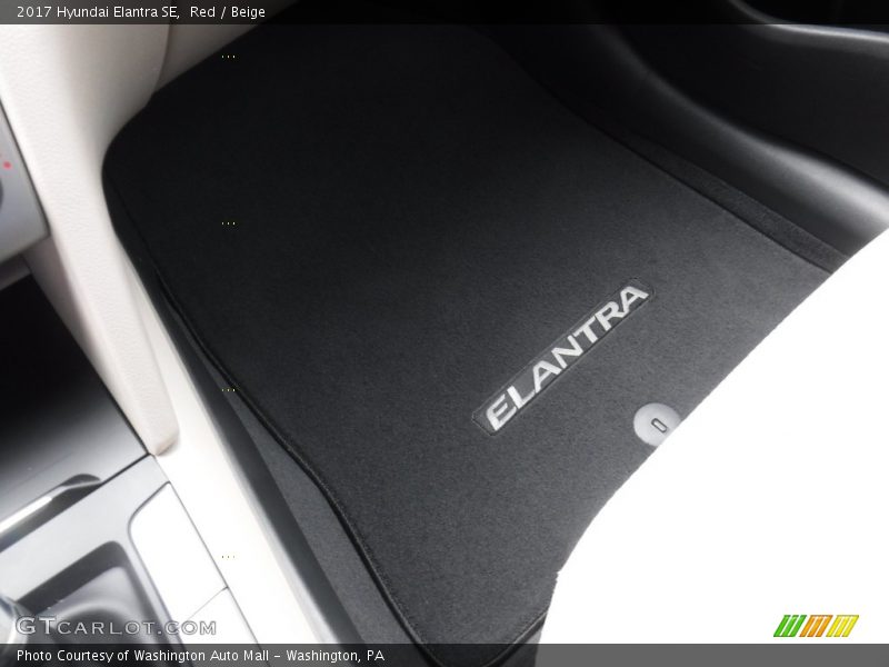 Red / Beige 2017 Hyundai Elantra SE