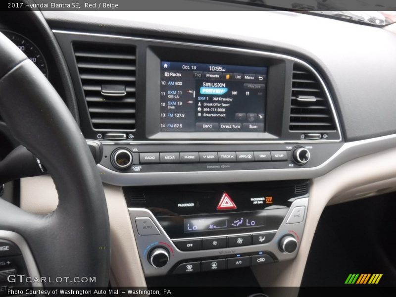 Red / Beige 2017 Hyundai Elantra SE