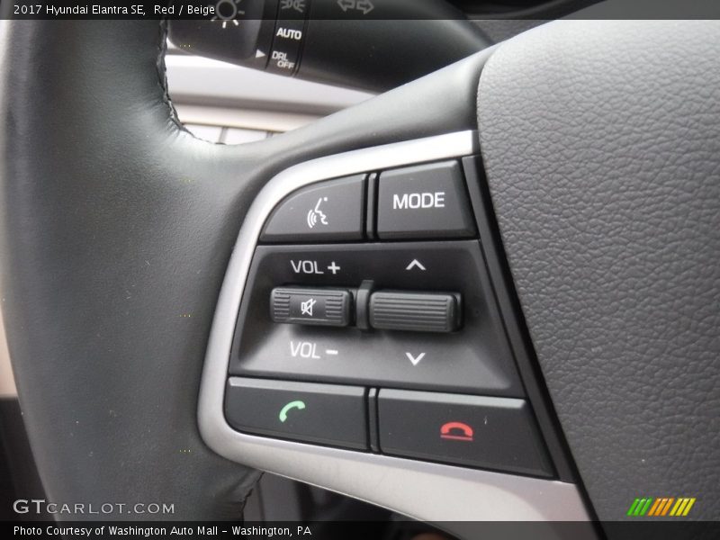 Red / Beige 2017 Hyundai Elantra SE
