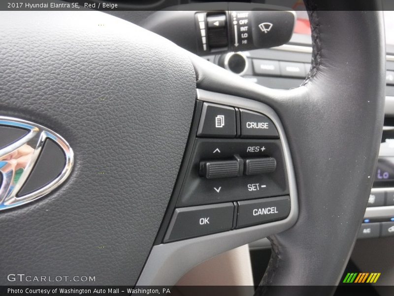Red / Beige 2017 Hyundai Elantra SE