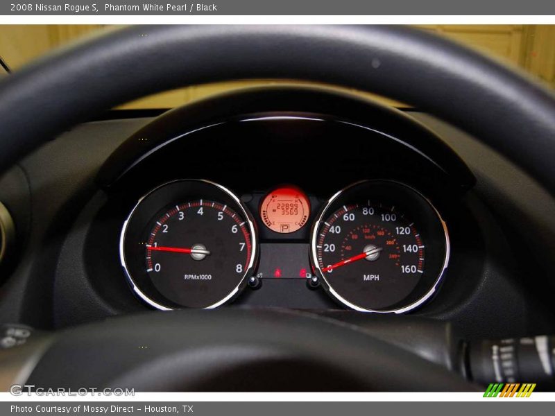 Phantom White Pearl / Black 2008 Nissan Rogue S