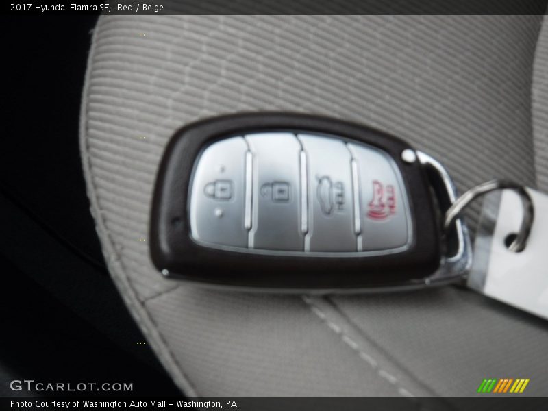 Red / Beige 2017 Hyundai Elantra SE
