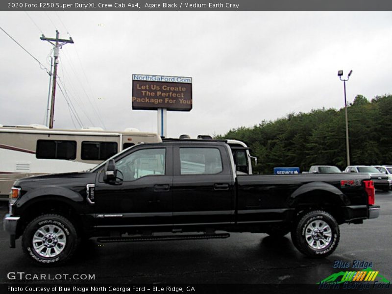 Agate Black / Medium Earth Gray 2020 Ford F250 Super Duty XL Crew Cab 4x4