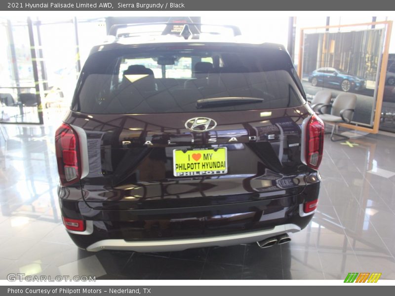 Sierra Burgundy / Black 2021 Hyundai Palisade Limited AWD