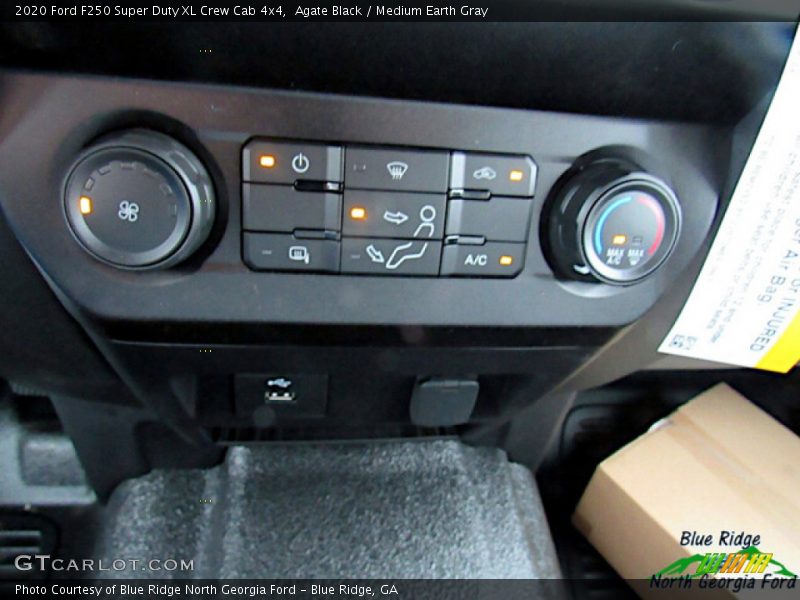 Agate Black / Medium Earth Gray 2020 Ford F250 Super Duty XL Crew Cab 4x4