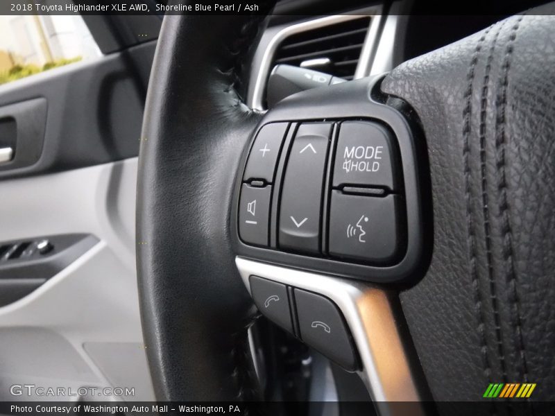 Shoreline Blue Pearl / Ash 2018 Toyota Highlander XLE AWD