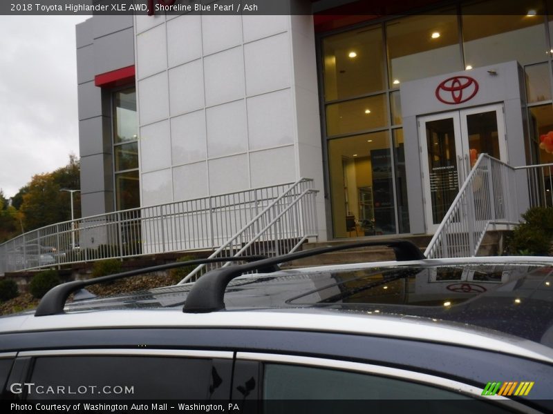 Shoreline Blue Pearl / Ash 2018 Toyota Highlander XLE AWD