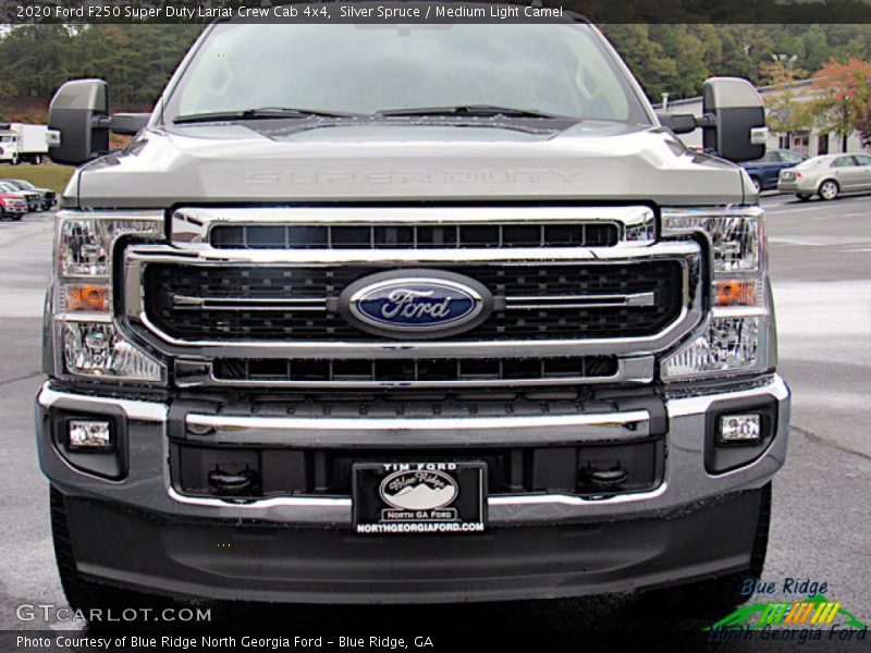 Silver Spruce / Medium Light Camel 2020 Ford F250 Super Duty Lariat Crew Cab 4x4
