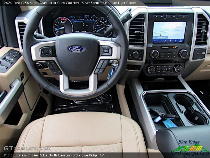 Silver Spruce / Medium Light Camel 2020 Ford F250 Super Duty Lariat Crew Cab 4x4