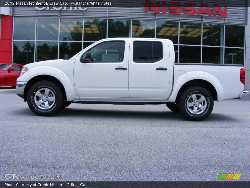 Avalanche White / Steel 2009 Nissan Frontier SE Crew Cab