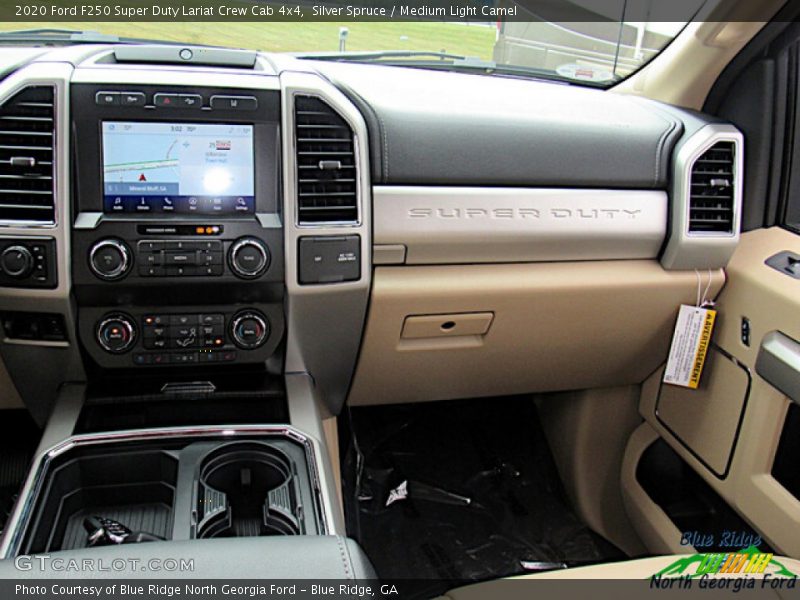 Silver Spruce / Medium Light Camel 2020 Ford F250 Super Duty Lariat Crew Cab 4x4