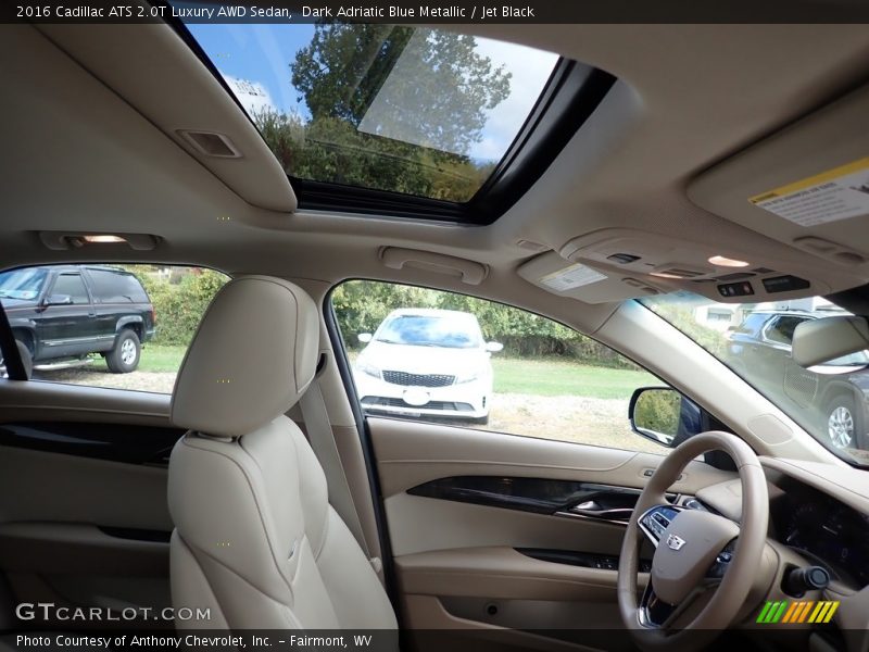 Dark Adriatic Blue Metallic / Jet Black 2016 Cadillac ATS 2.0T Luxury AWD Sedan