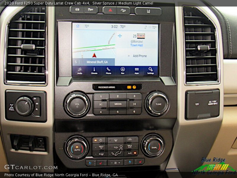 Silver Spruce / Medium Light Camel 2020 Ford F250 Super Duty Lariat Crew Cab 4x4