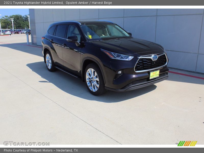 Opulent Amber / Harvest Beige 2021 Toyota Highlander Hybrid Limited
