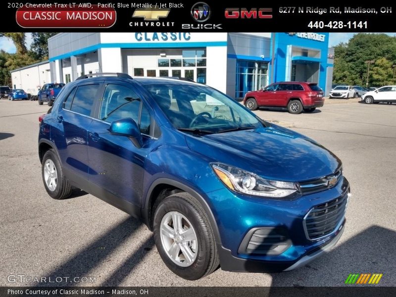 Pacific Blue Metallic / Jet Black 2020 Chevrolet Trax LT AWD