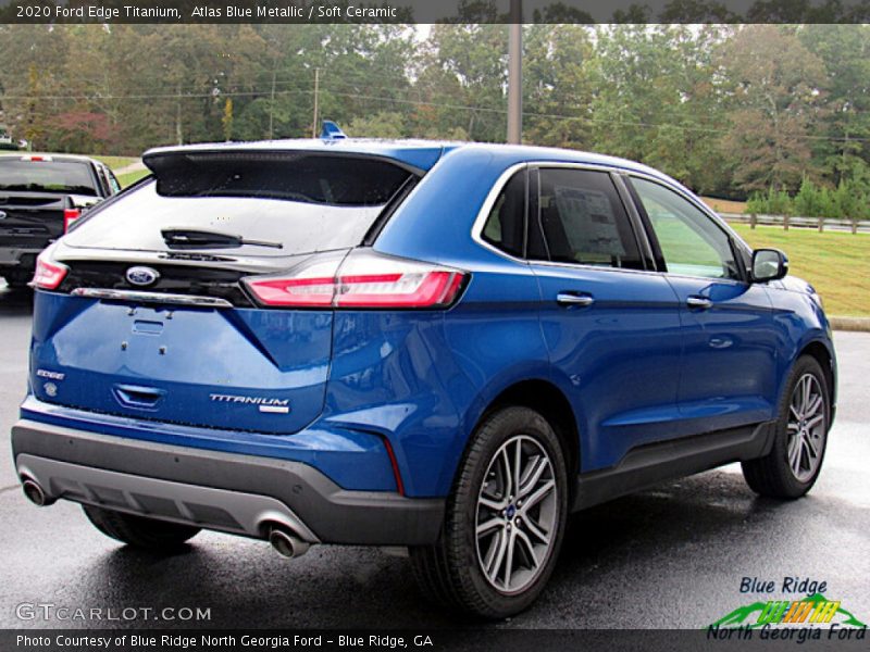 Atlas Blue Metallic / Soft Ceramic 2020 Ford Edge Titanium