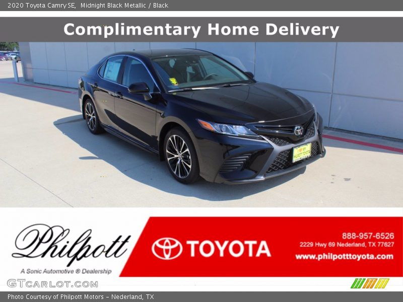Midnight Black Metallic / Black 2020 Toyota Camry SE
