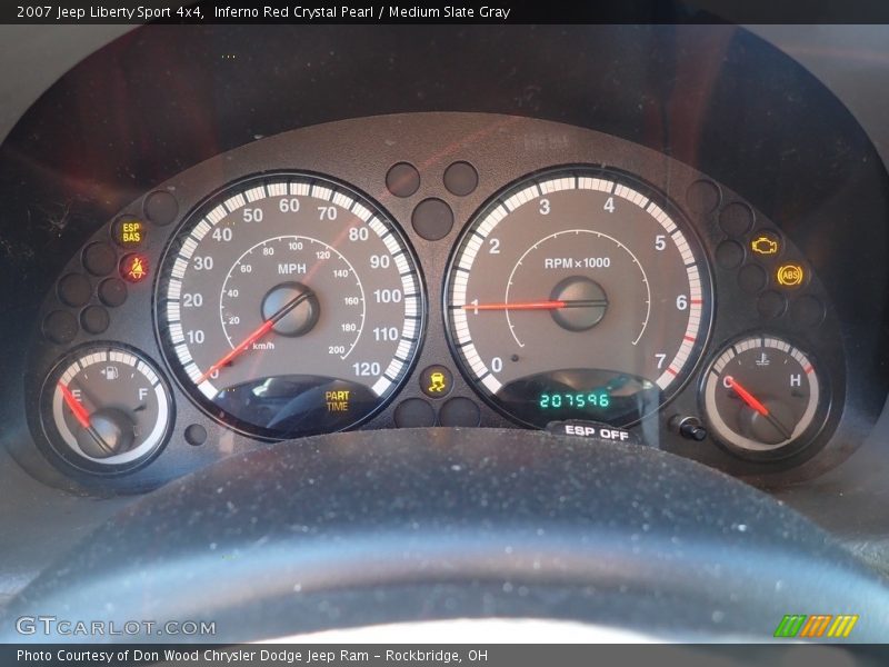Inferno Red Crystal Pearl / Medium Slate Gray 2007 Jeep Liberty Sport 4x4