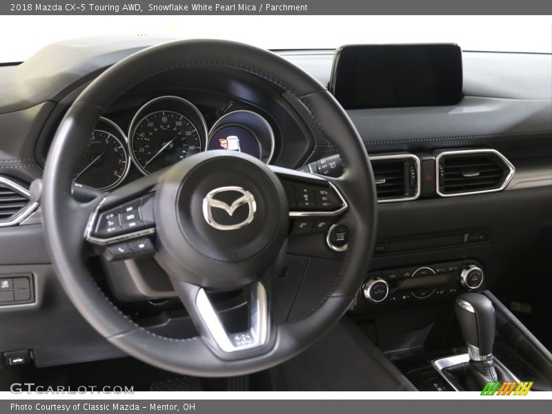 Snowflake White Pearl Mica / Parchment 2018 Mazda CX-5 Touring AWD