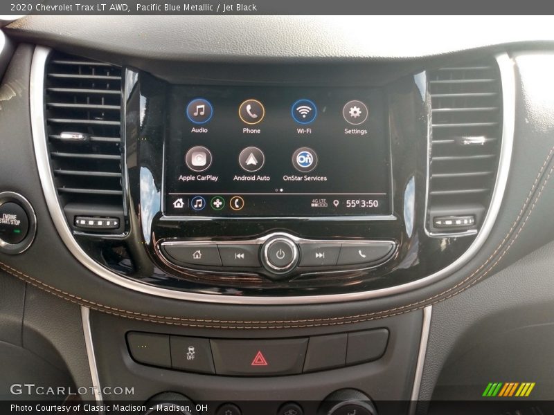 Pacific Blue Metallic / Jet Black 2020 Chevrolet Trax LT AWD