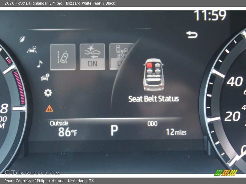 Blizzard White Pearl / Black 2020 Toyota Highlander Limited