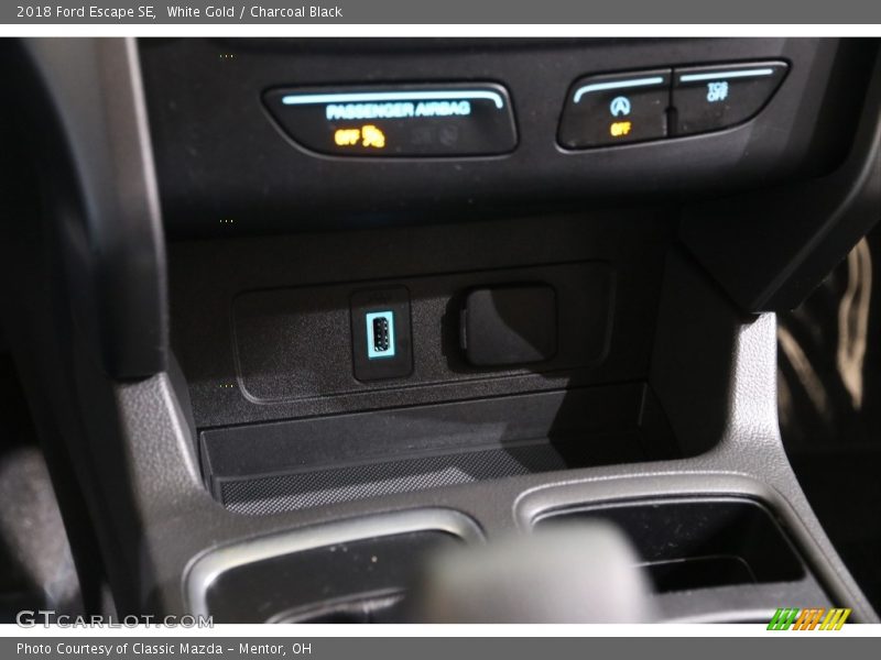 White Gold / Charcoal Black 2018 Ford Escape SE