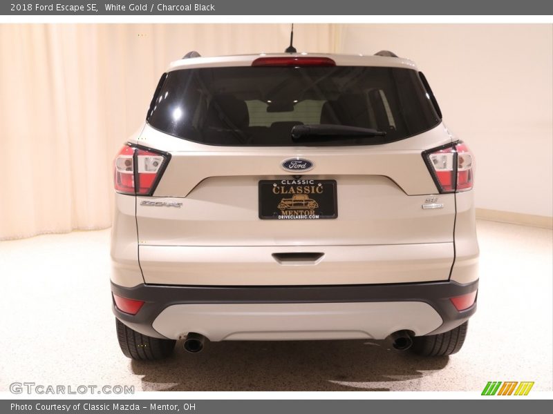White Gold / Charcoal Black 2018 Ford Escape SE