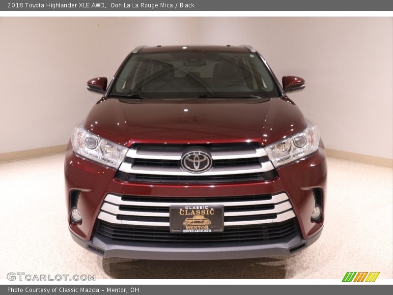 Ooh La La Rouge Mica / Black 2018 Toyota Highlander XLE AWD