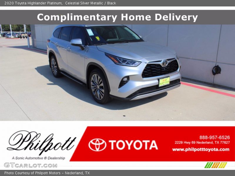 Celestial Silver Metallic / Black 2020 Toyota Highlander Platinum