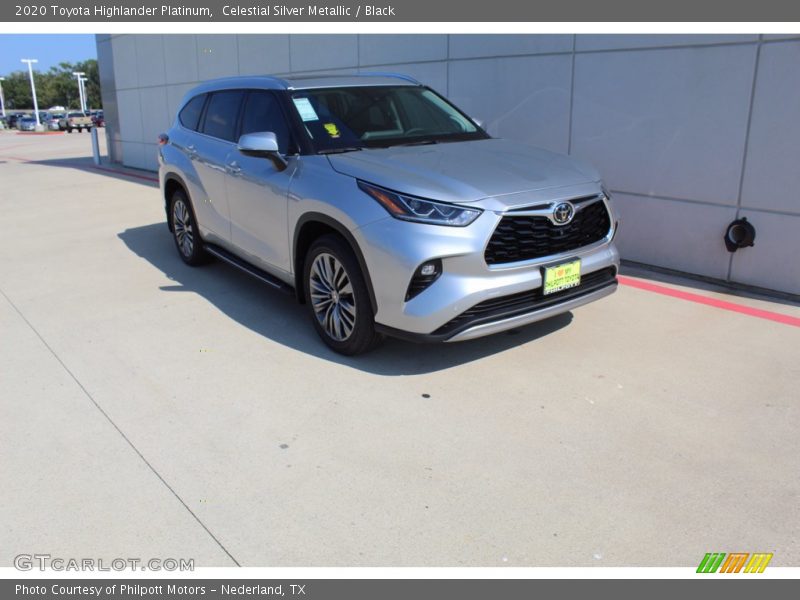 Celestial Silver Metallic / Black 2020 Toyota Highlander Platinum