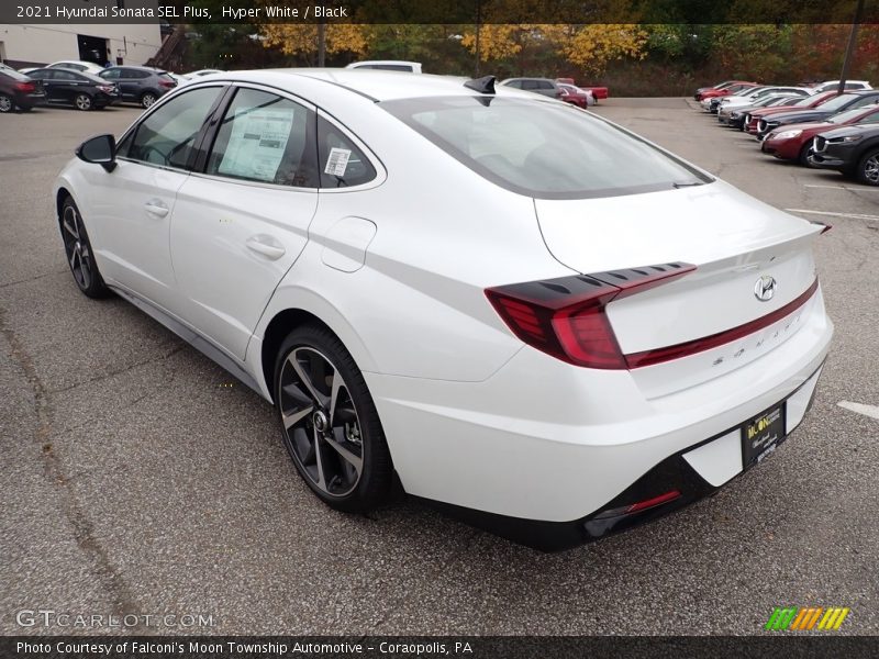 Hyper White / Black 2021 Hyundai Sonata SEL Plus