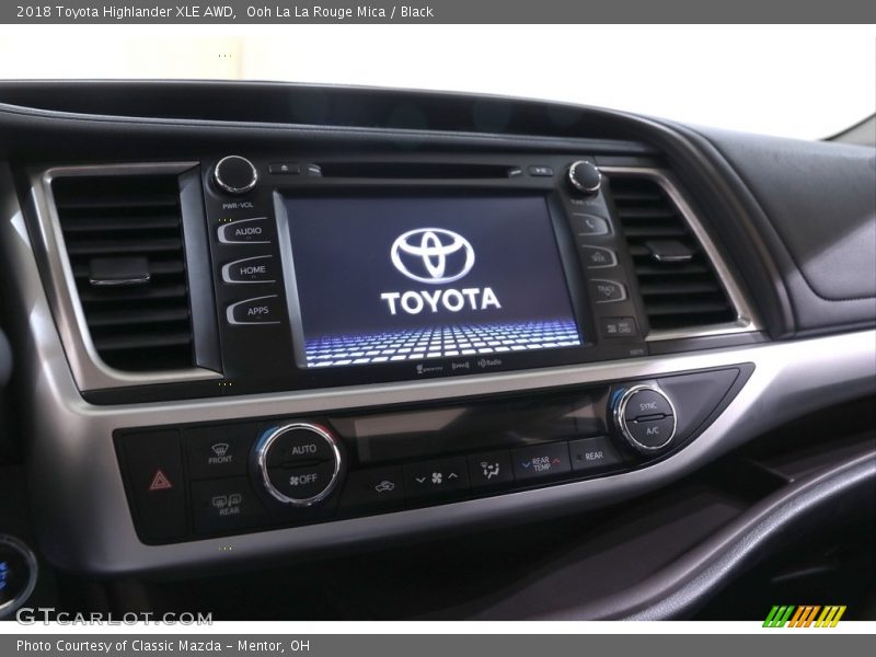 Ooh La La Rouge Mica / Black 2018 Toyota Highlander XLE AWD