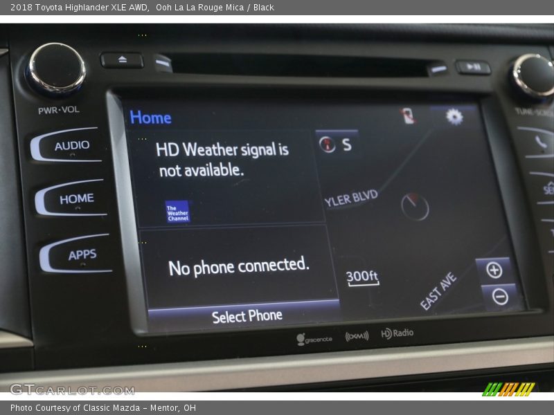 Ooh La La Rouge Mica / Black 2018 Toyota Highlander XLE AWD