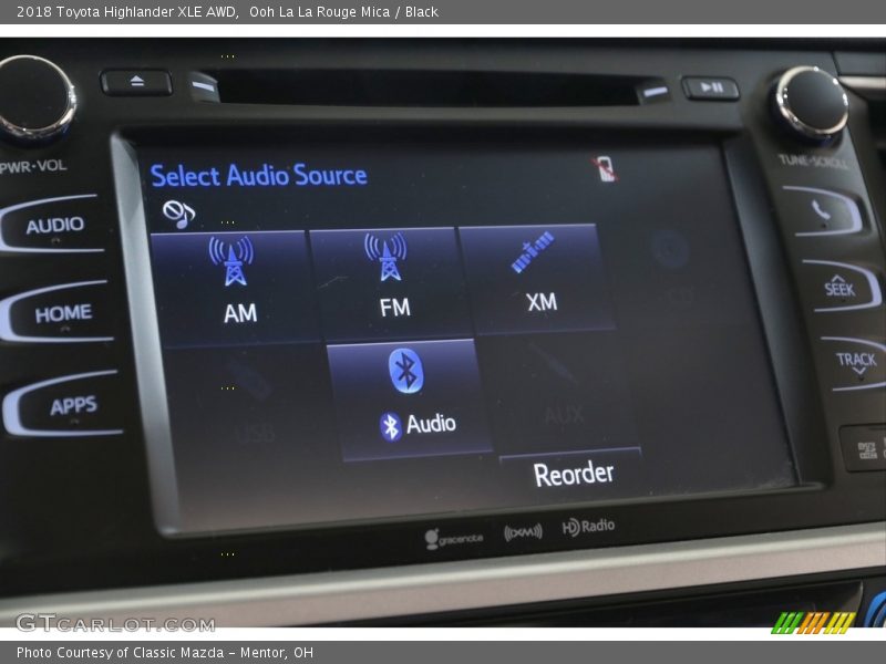 Ooh La La Rouge Mica / Black 2018 Toyota Highlander XLE AWD