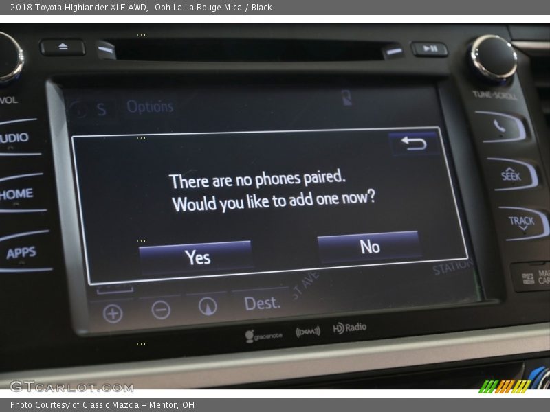Ooh La La Rouge Mica / Black 2018 Toyota Highlander XLE AWD