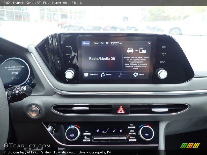 Hyper White / Black 2021 Hyundai Sonata SEL Plus