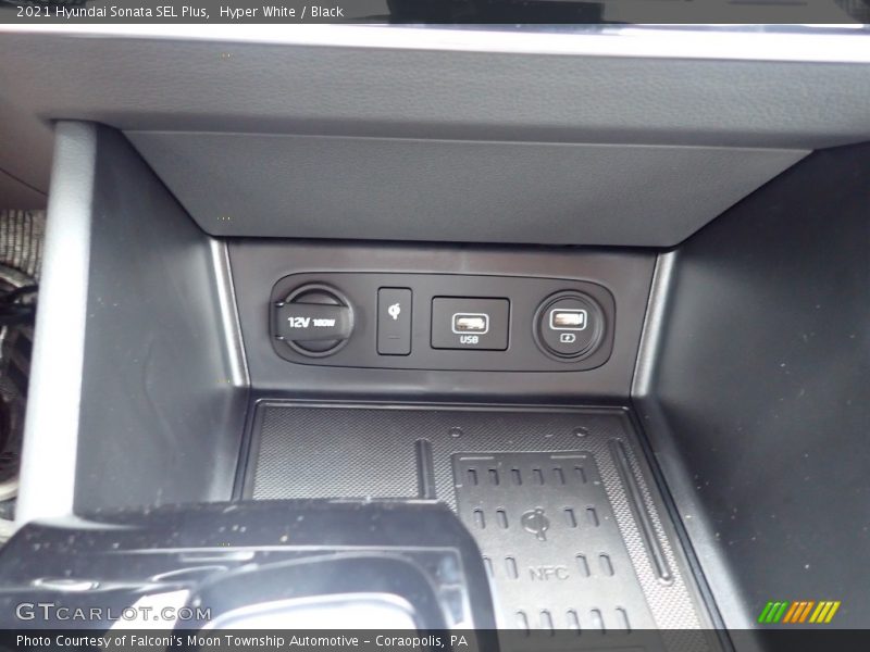 Hyper White / Black 2021 Hyundai Sonata SEL Plus