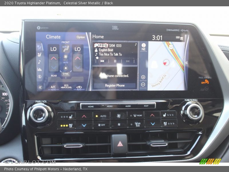 Celestial Silver Metallic / Black 2020 Toyota Highlander Platinum