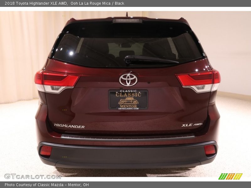 Ooh La La Rouge Mica / Black 2018 Toyota Highlander XLE AWD