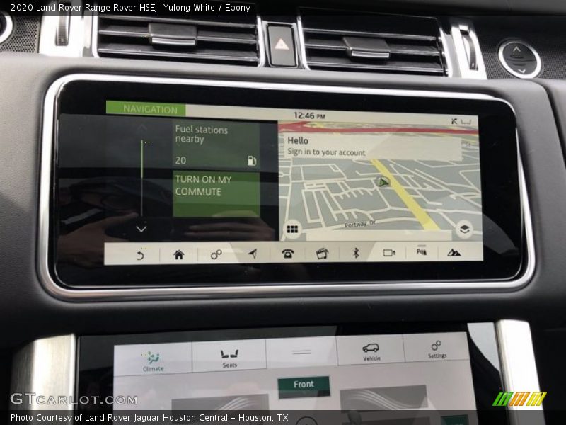 Navigation of 2020 Range Rover HSE