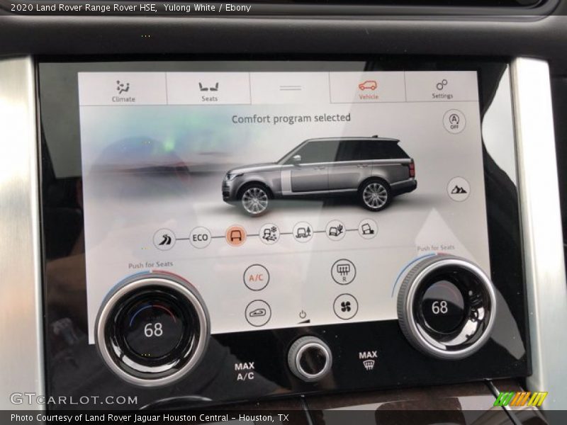 Controls of 2020 Range Rover HSE