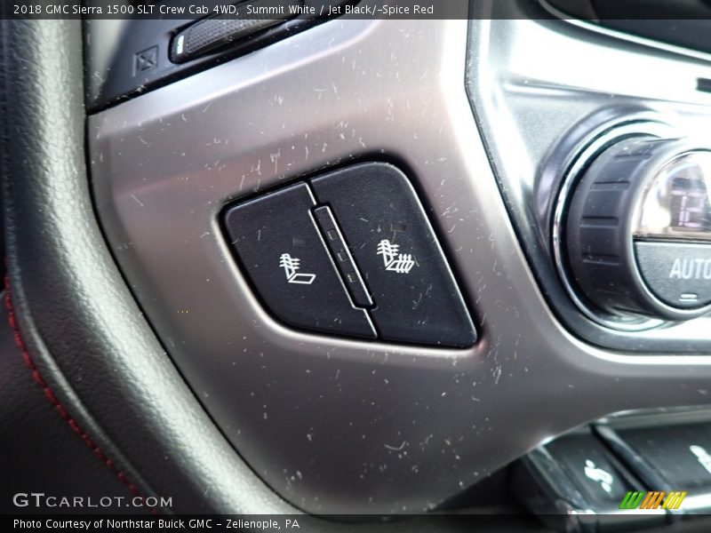 Summit White / Jet Black/­Spice Red 2018 GMC Sierra 1500 SLT Crew Cab 4WD