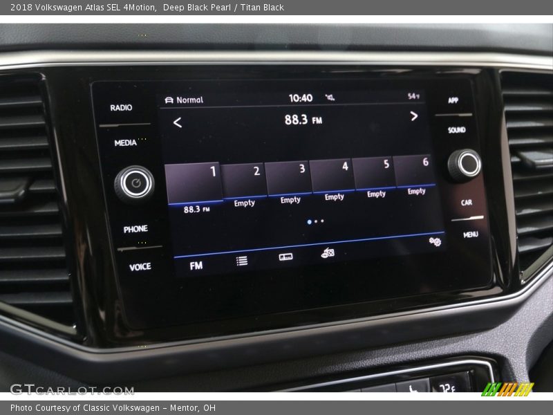 Audio System of 2018 Atlas SEL 4Motion