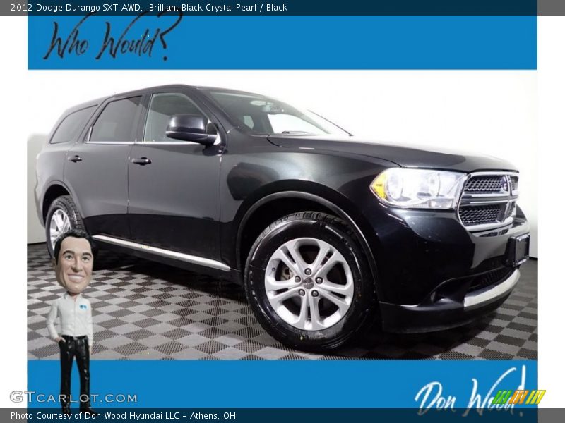 Brilliant Black Crystal Pearl / Black 2012 Dodge Durango SXT AWD