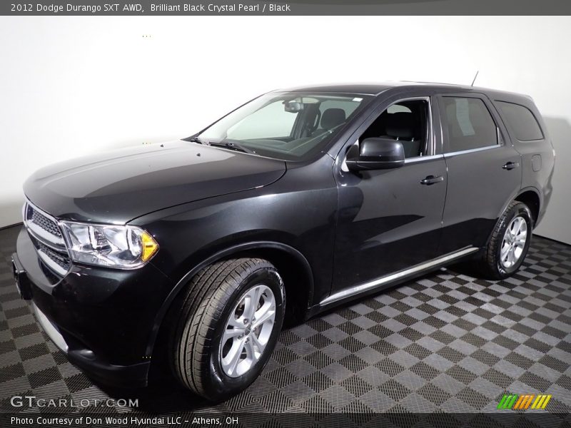 Brilliant Black Crystal Pearl / Black 2012 Dodge Durango SXT AWD