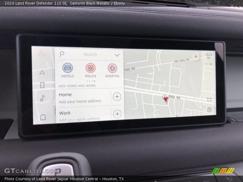Navigation of 2020 Defender 110 SE